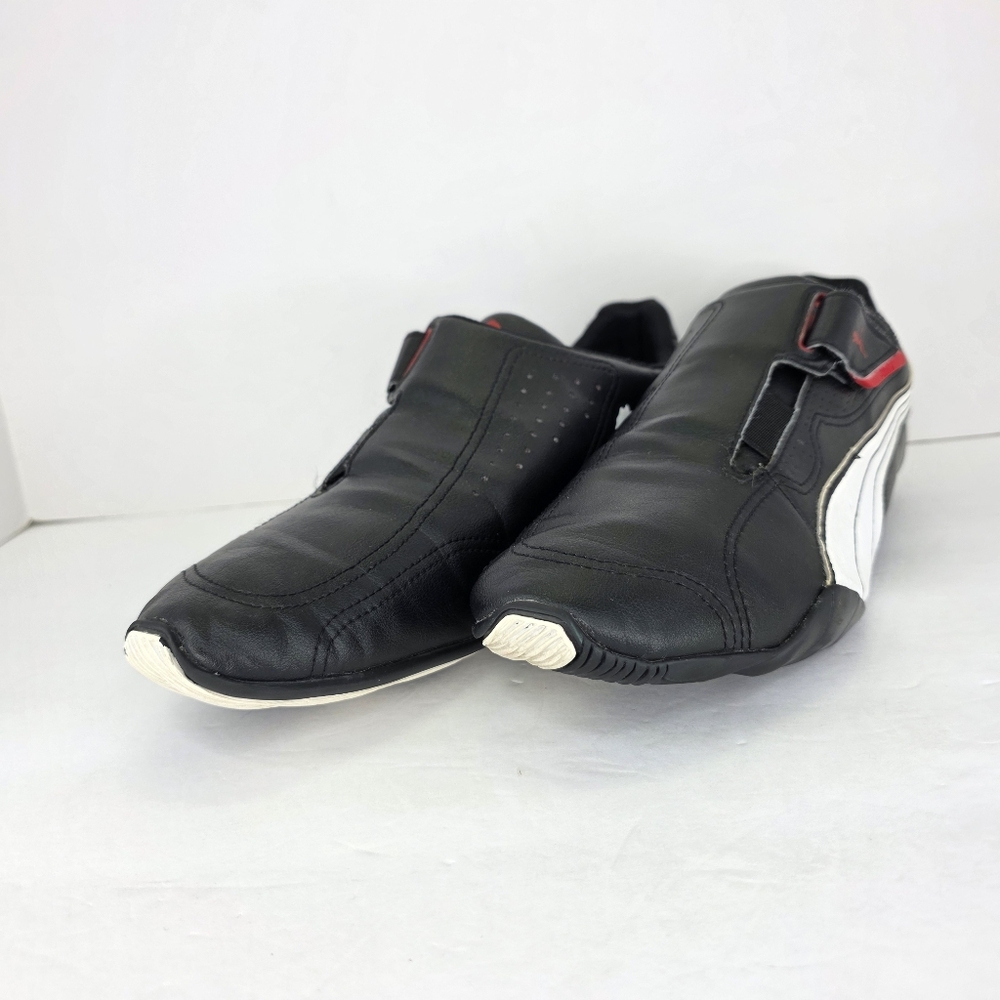 Puma Redon Move Mens Sz 10.5 Shoes Sneakers Low Top Slip On Black White Leather - Picture 3 of 16